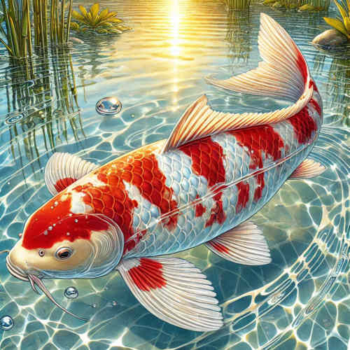 Ein Koi-Karpfen